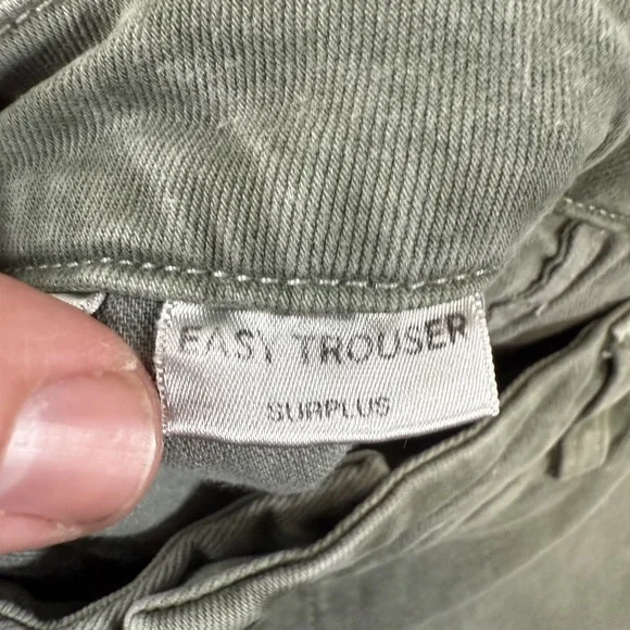 AMO‎ Pants Womens 28 (Fits 30x25) Green Easy Trouser Surplus USA Made Stretch - Picture 8 of 15